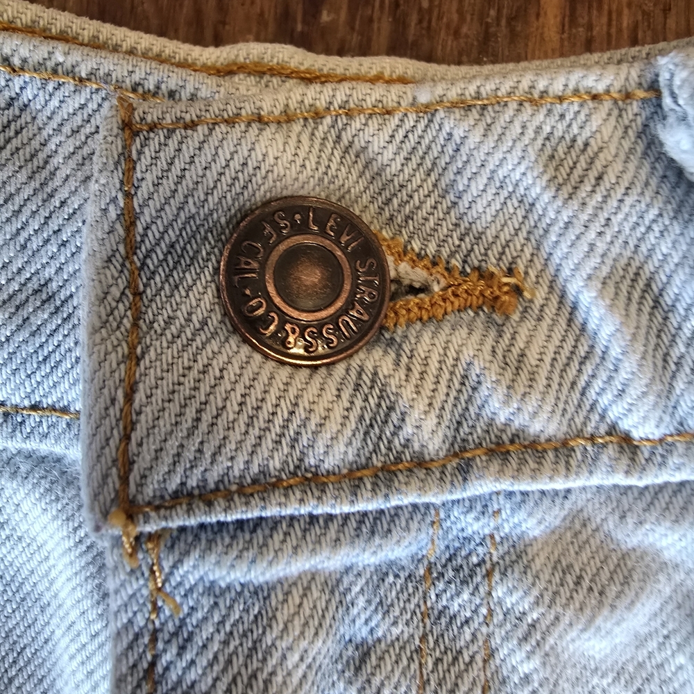 90s Vintage Levi's Light Blue Skirt Concert Country - Picture 4 of 7